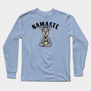 Namaste Goat Yoga Fitness Funny Long Sleeve T-Shirt